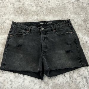 Old Navy High Rise O.G. Straight Black Jean Shorts